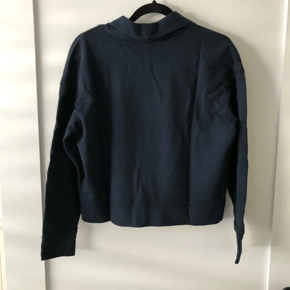 James Perse Navy Cowl Neck Sweatshirt 2 M